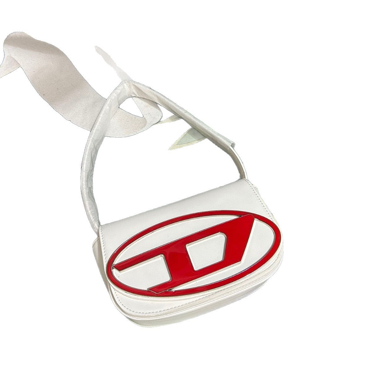 Women Bags Logo - Czysto Biała Gładka Skórzana Mini Torebka