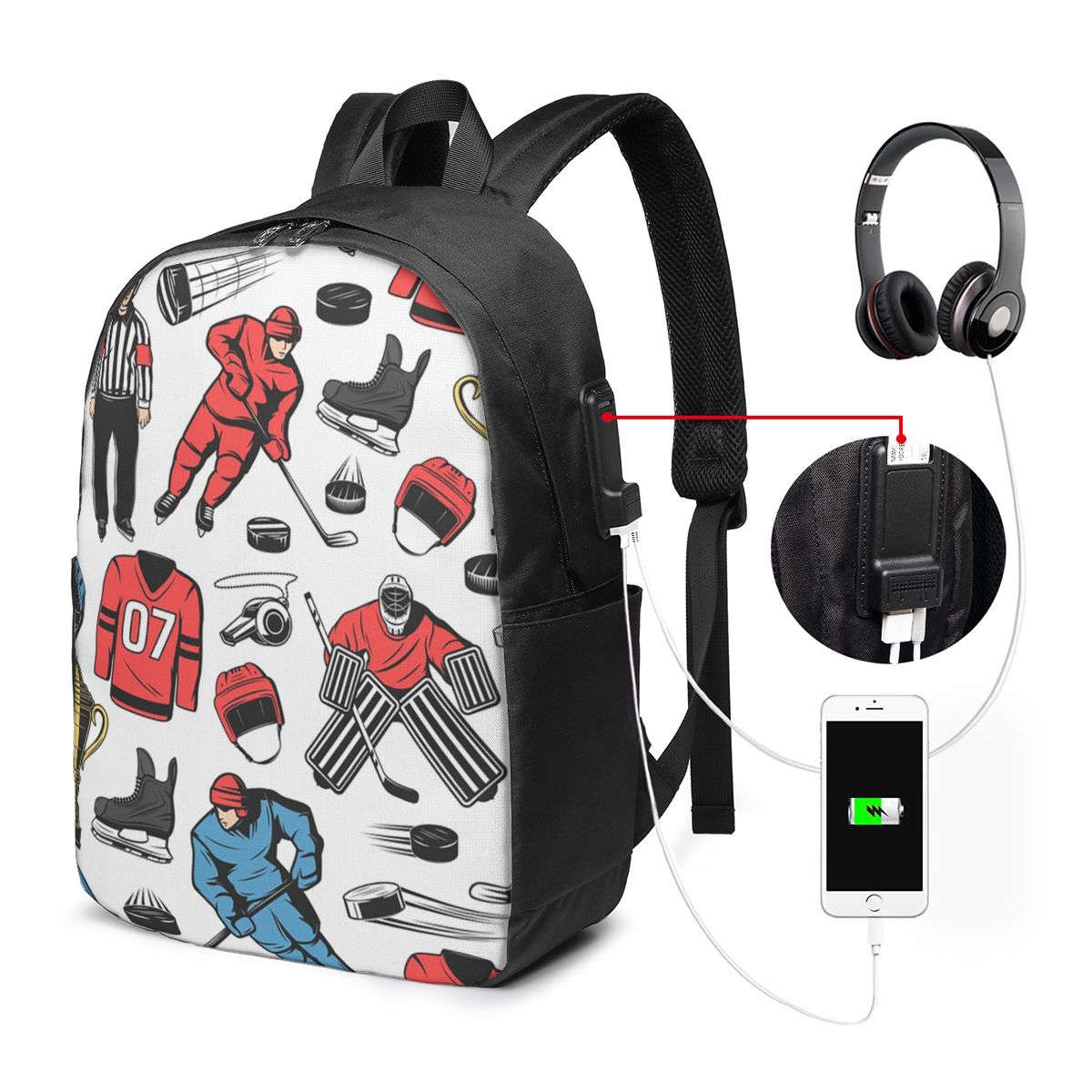 Women Bags For College - Torba na plecy dla graczy hokejowych