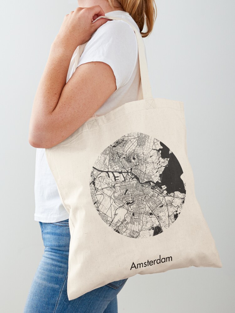 Women Bags Netherlands - Torba shopper z minimalistyczną mapą Amsterdamu