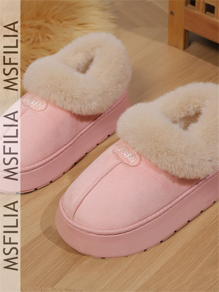 Women Bags And Shoes - Msfilia Zimowe Kapcie Eva na Grubej