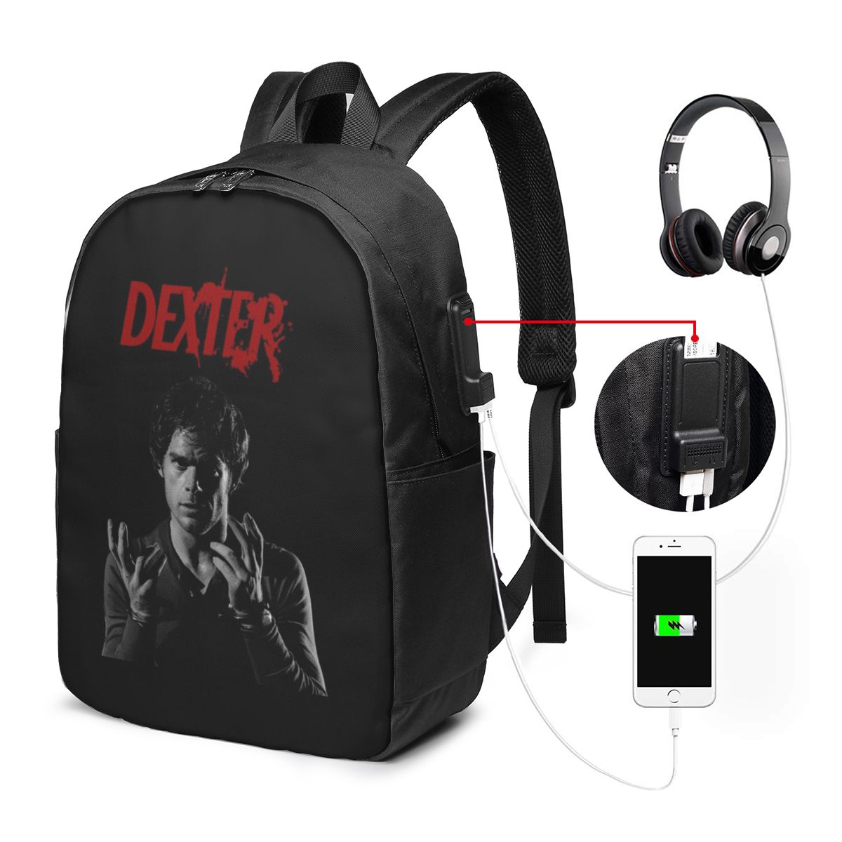 Women Bags For College - Plecak Filmowy Dexter Morgan Torba Podróżna