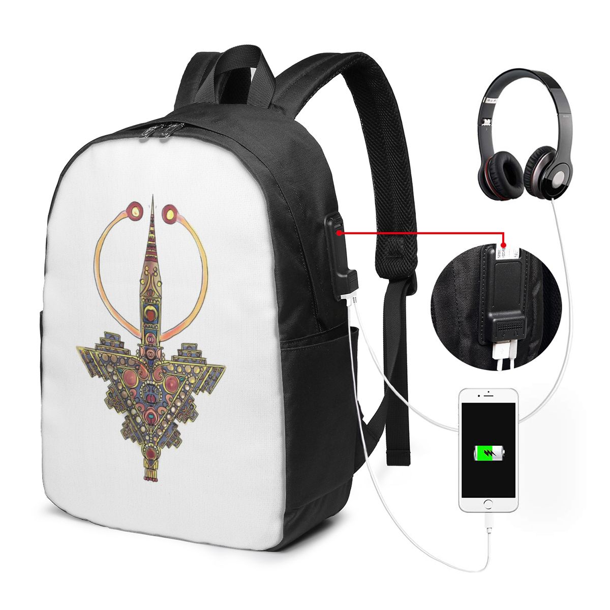 Women Bags For College - Biżuteria Kabyle Amazigh Maroko Plecak Podróżny