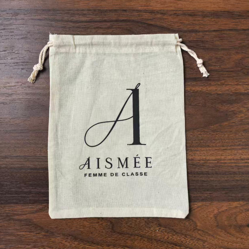 Women Bags Logo - 100 sztuk naturalnych bawełnianych torebek 15x20cm