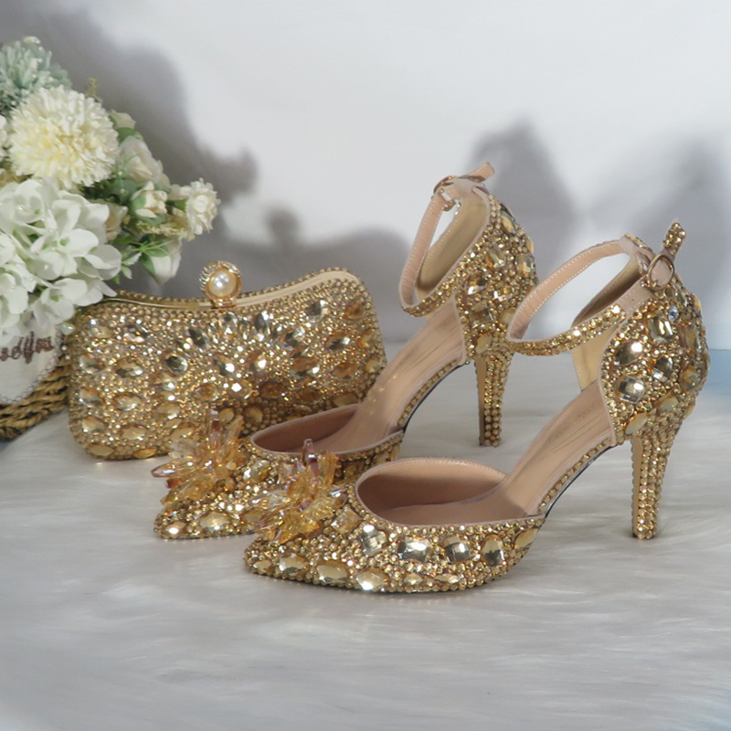 Nowe złote kryształowe buty śl – Women Bags And Shoes recenzja i cena