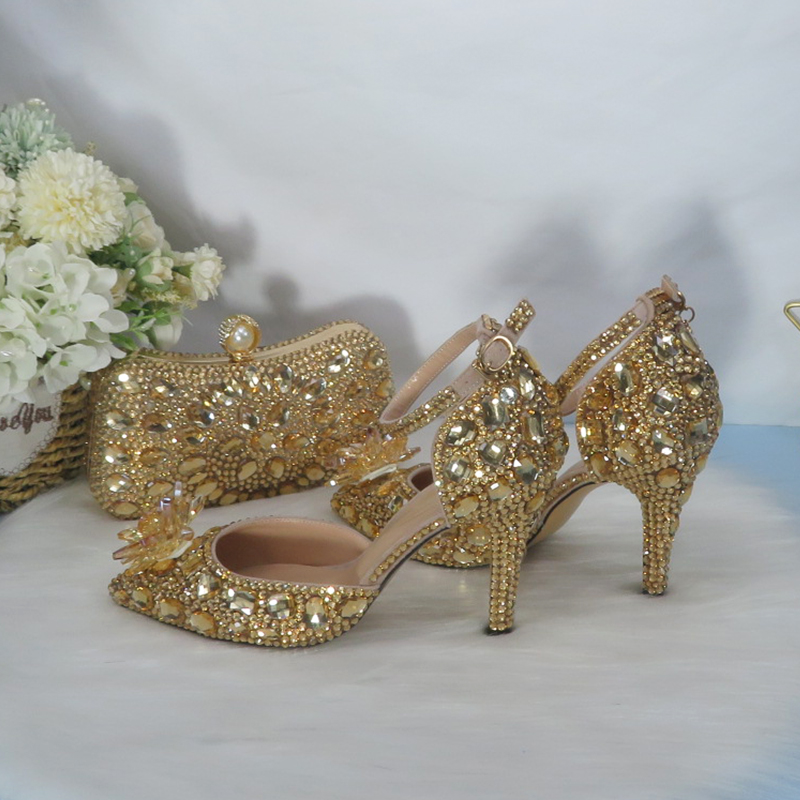 Nowe złote kryształowe buty śl – Women Bags And Shoes recenzja i cena
