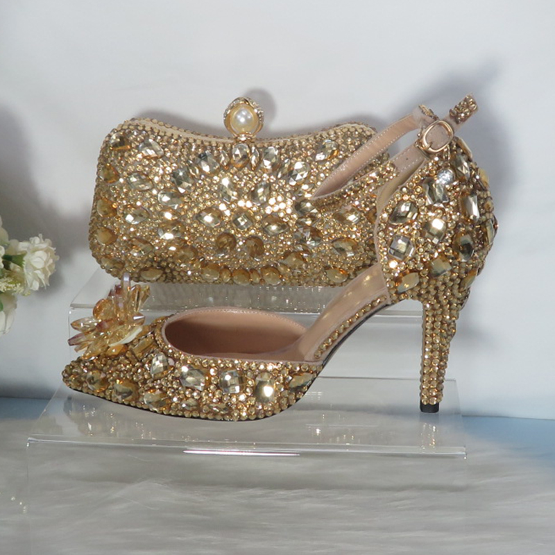 Nowe złote kryształowe buty śl – Women Bags And Shoes recenzja i cena