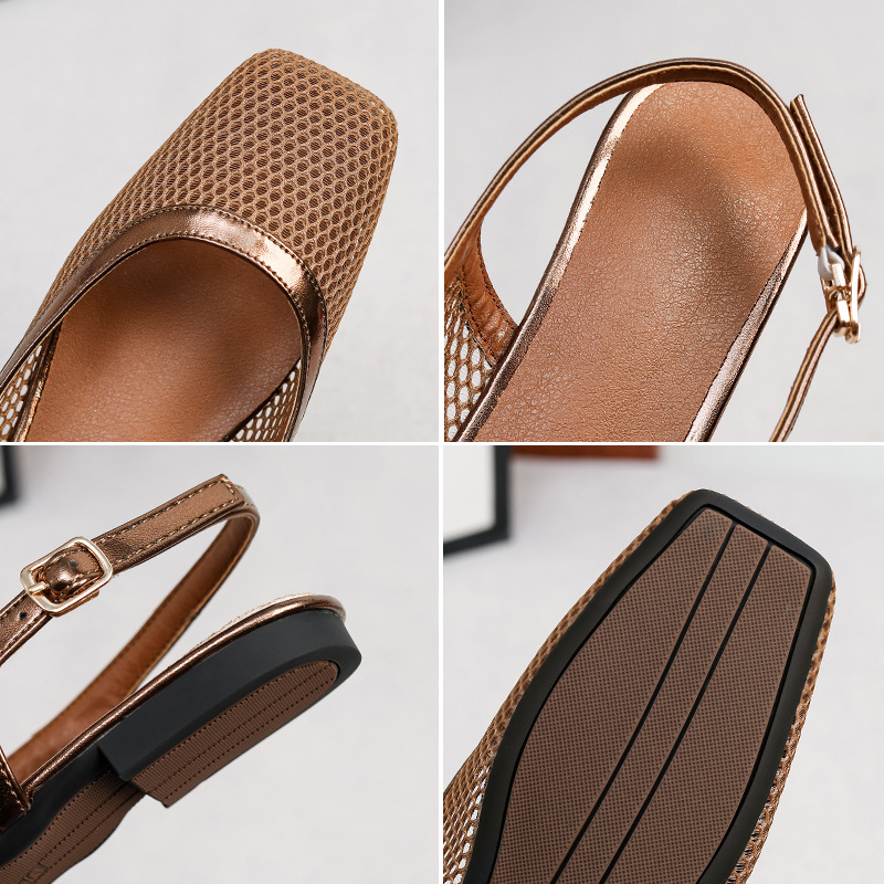 Klapki z siateczki z kwadratow – Women Bags And Shoes recenzja i cena