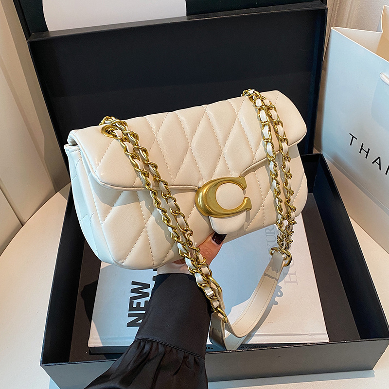 Damska pikowana skórzana torba – Women Bags Logo recenzja i cena