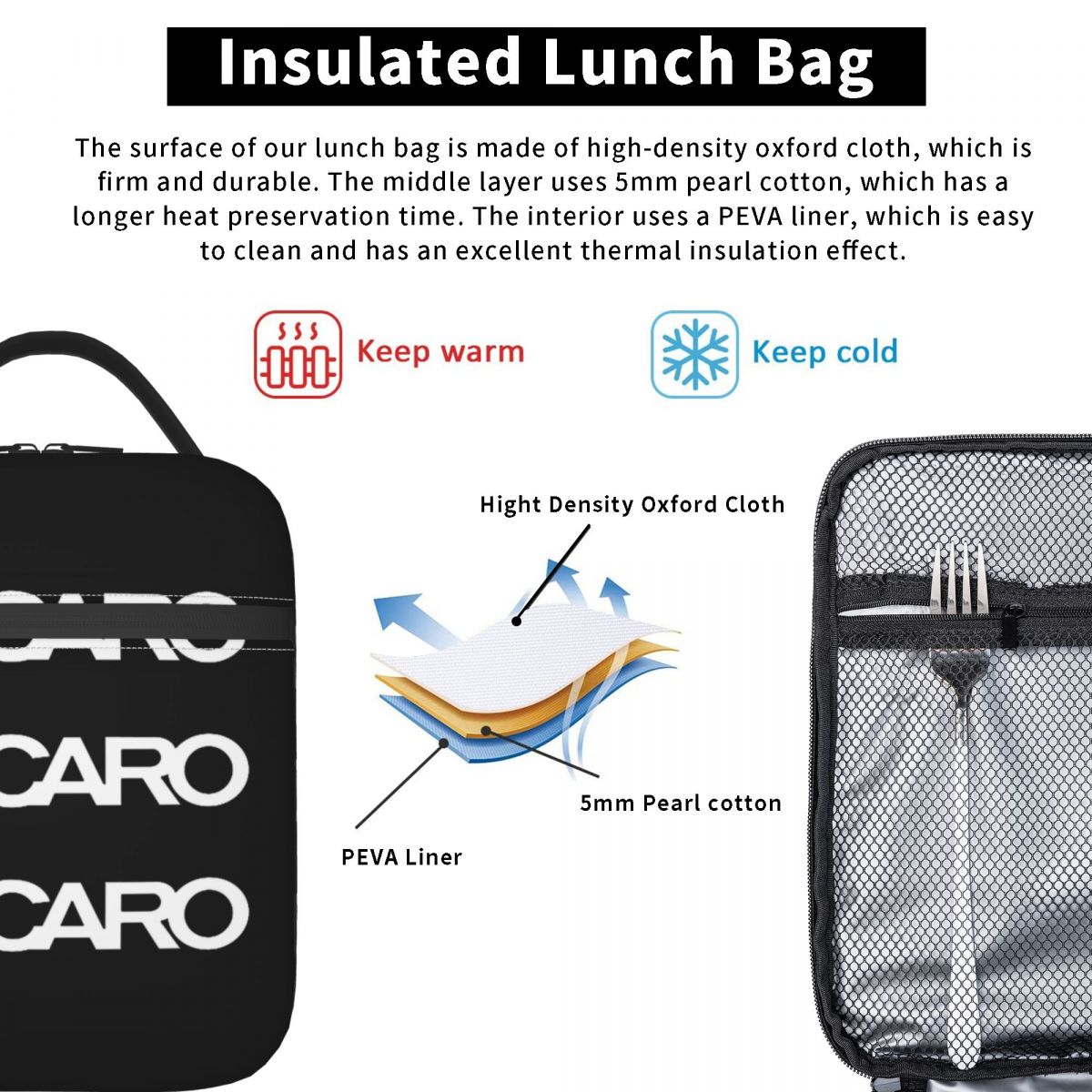 Torby na lunch z izolacją term – Women Bags Logo recenzja i cena
