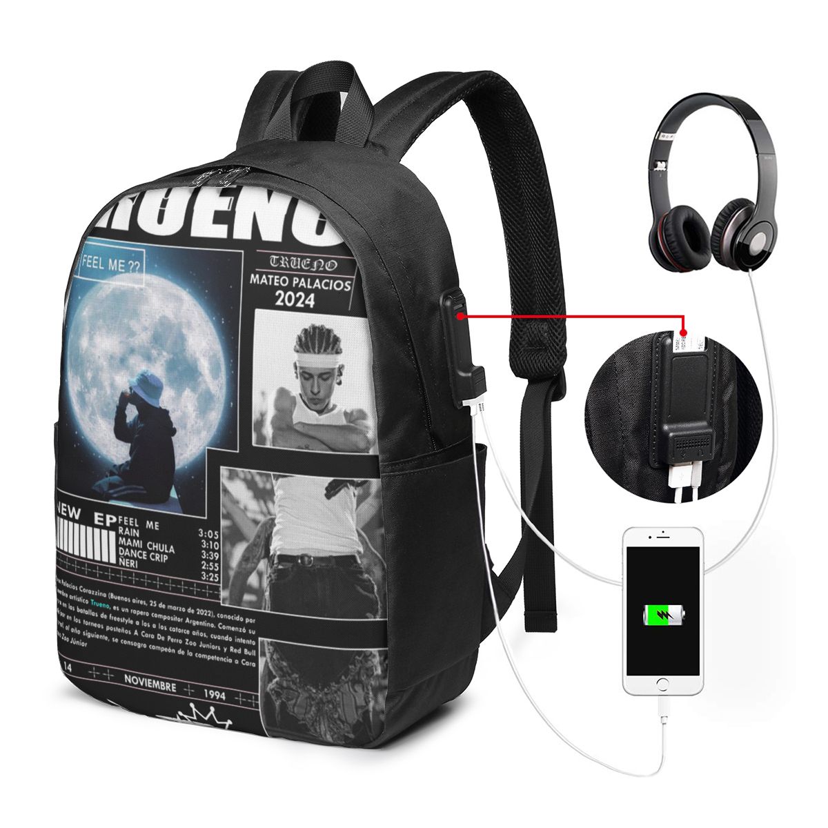 Zabawny plecak Trueno Hip Hop  – Women Bags For College recenzja i cena