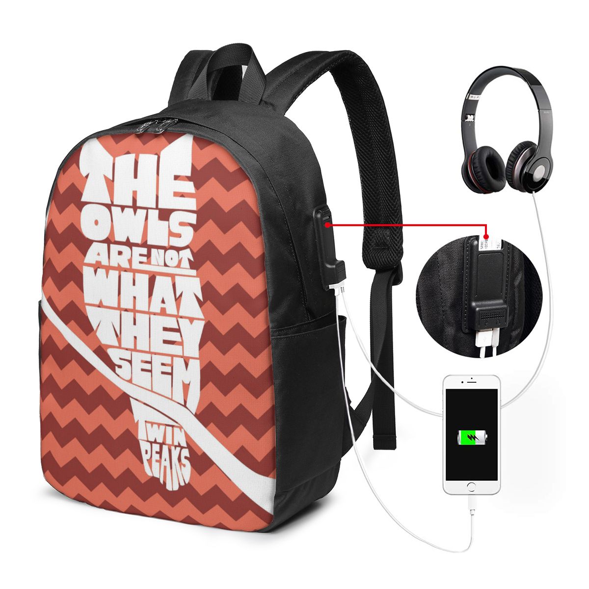 Plecak Twin Peaks Czerwony Pok – Women Bags For College recenzja i cena